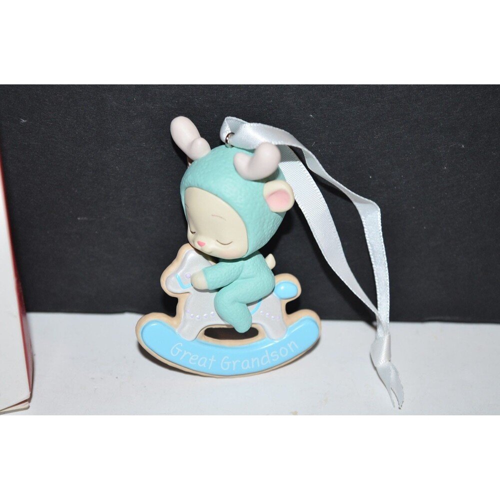 2018 Great Grandson Baby on rocking horse Hallmark Ornament used for any year